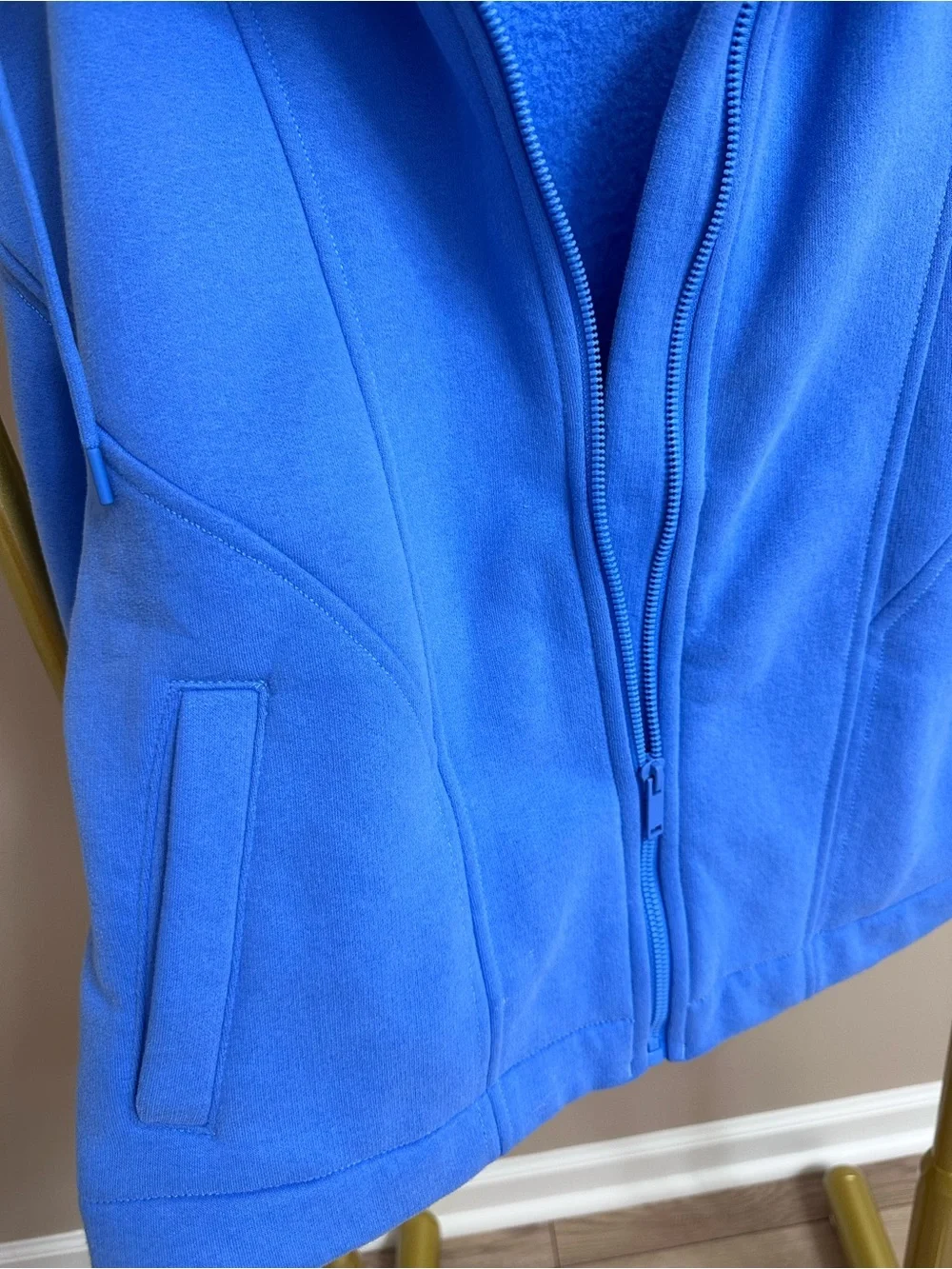 NEW SPANX Bright Blue Kids Hooded Zip Jacket S